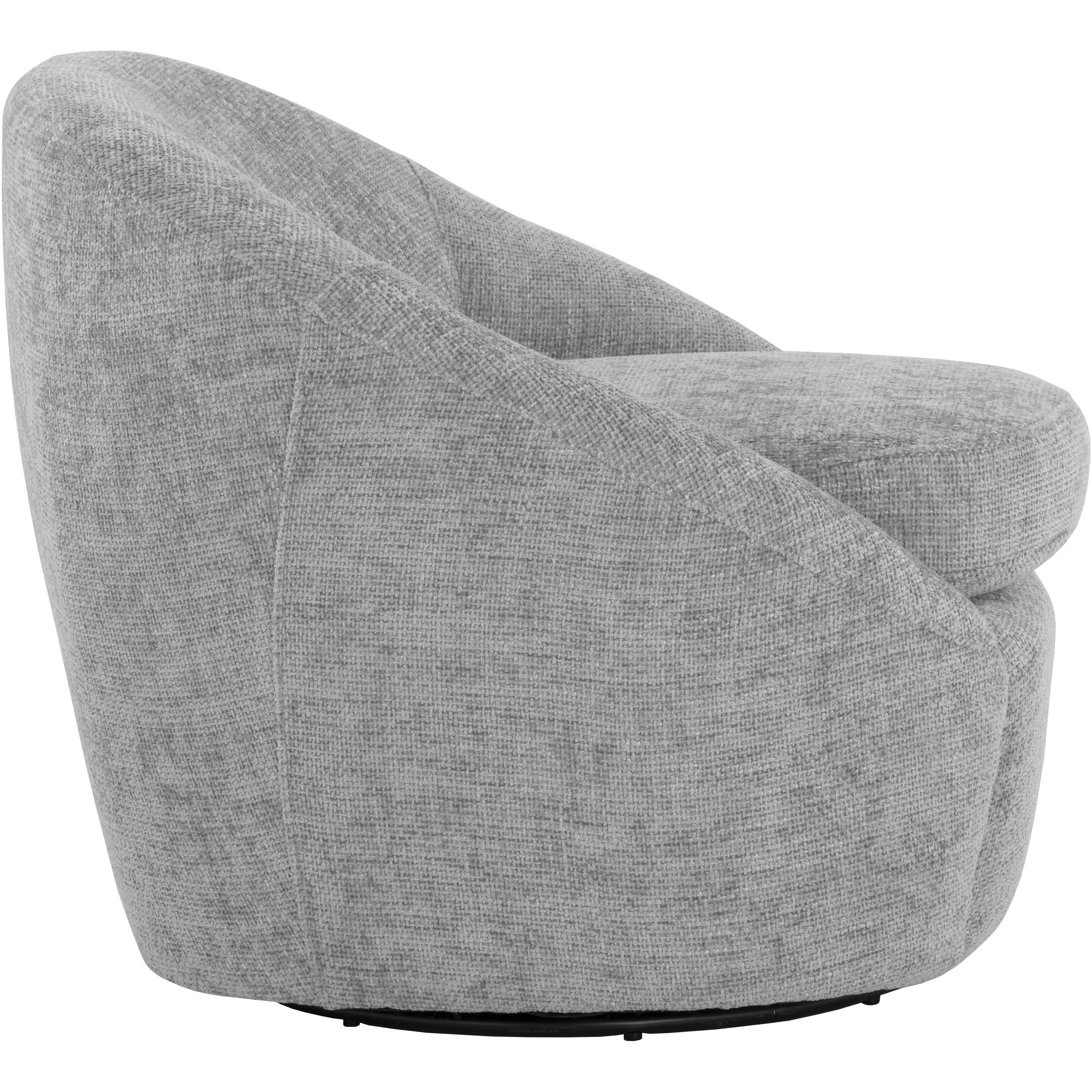 Bliss Husky Grey Swivel Lounge Chair, Swivel